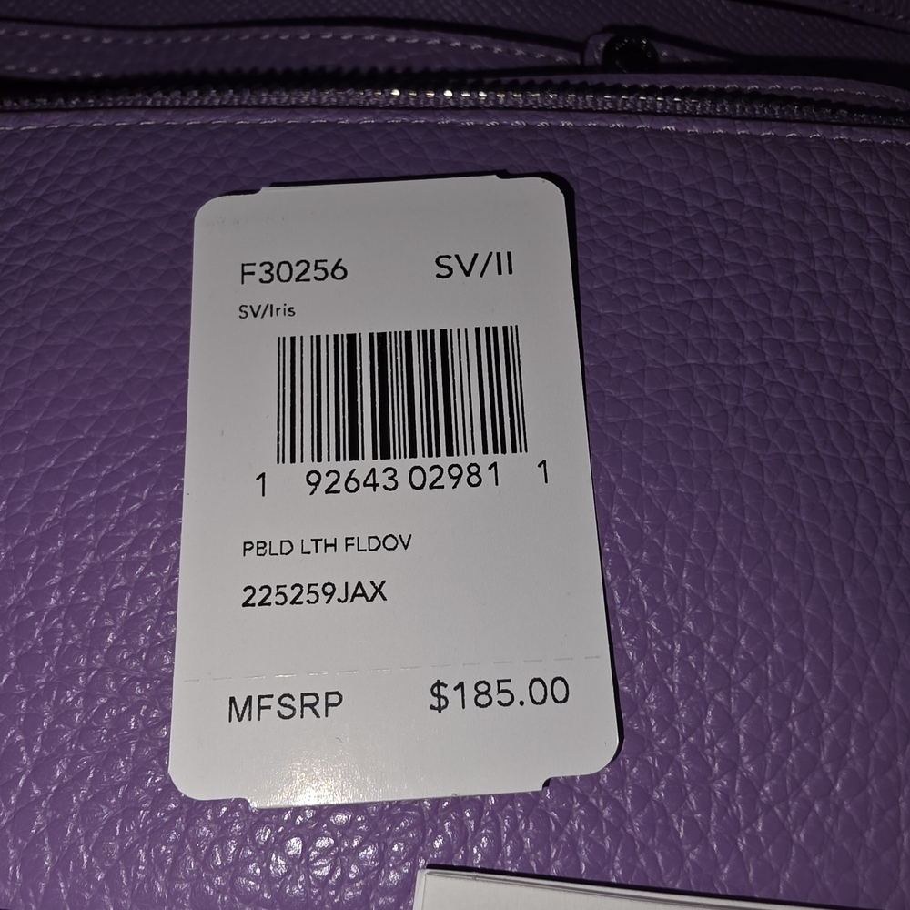 Coach Lavender Pebbled Leather Crossbody Clutch - Picture 10 of 11